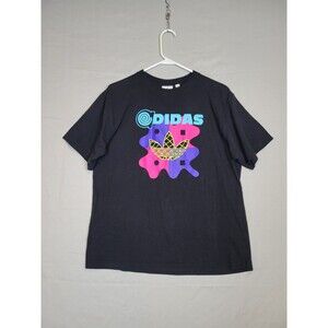 Adidas T-Shirt Men's Large Glow In The Dark Graphic Tee Black